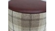 Tall Drum Stool with Piping