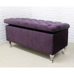 Deep Buttoned Storage Ottoman
