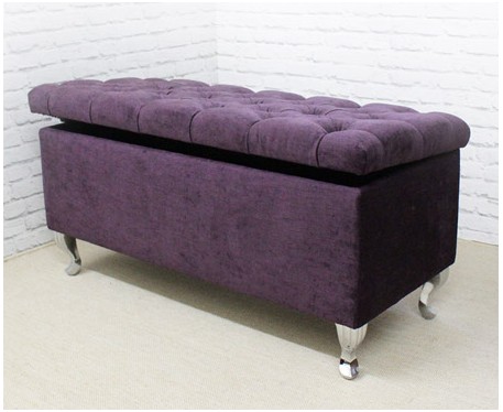 Deep Buttoned Storage Ottoman