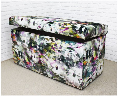 Deep Plain Storage Ottoman