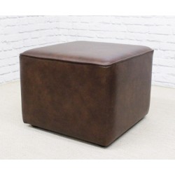 Short Cube Footstool with piping