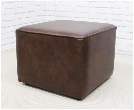 Short Cube Footstool with piping