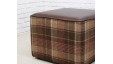 Short Cube Footstool with piping