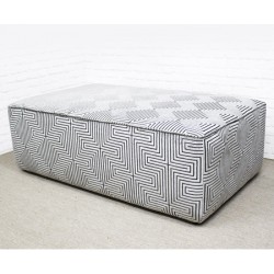 Rectangular Piped Coffee Table Stool