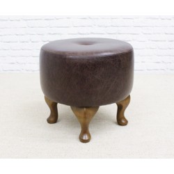 Short Buttoned Drum Stool