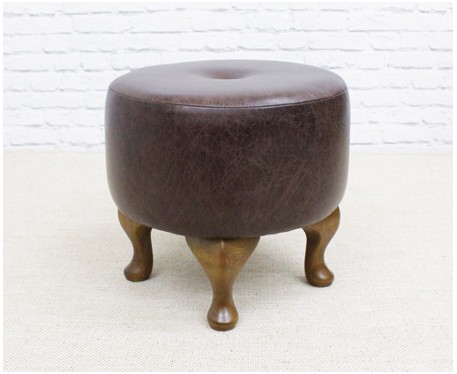 Short Buttoned Drum Stool