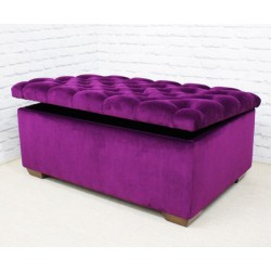 Deep Buttoned Storage Ottoman