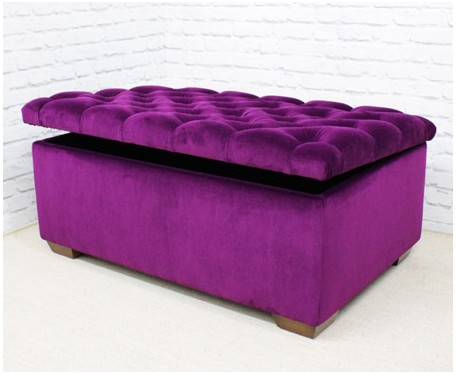 Deep Buttoned Storage Ottoman