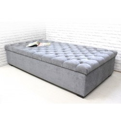 Deep Buttoned Rectangular Table Stool