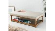 Hamilton Plain : Rectangular Oak Framed Coffee Table Stool