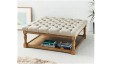 Burlington Deep Buttoned Square Wooden Framed Ottoman