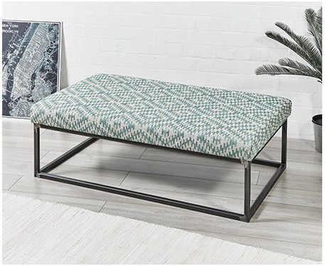 Hanover Plain : Rectangular Metal Ottoman