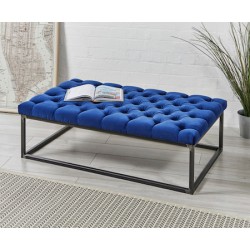 Hanover Deep Buttoned : Rectangular Metal Ottoman