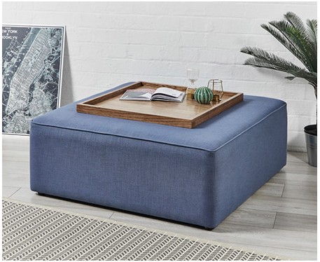 Porto : Square Piped Coffee Table Stool