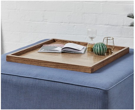 Square Wooden Tray : Dark Oak