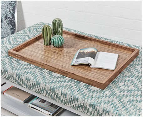 Rectangular Wooden Tray : Dark Oak