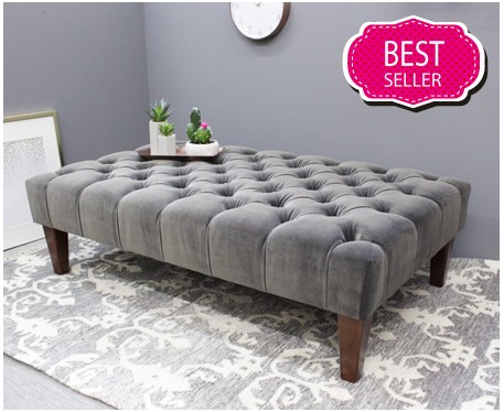 Monaco : Deep Buttoned One Section Stool