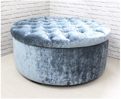 Capri Storage : Buttoned Storage Ottoman