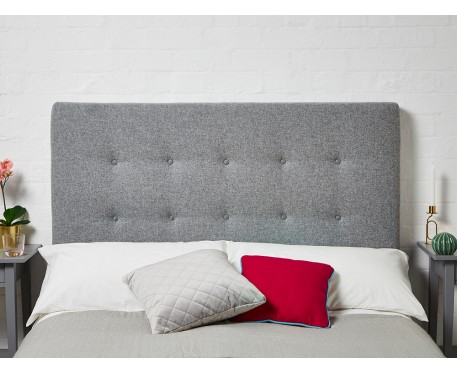 Preston Double Short : Short Shallow Buttoned Headboard