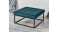 SALE Stuttgart Shallow Buttoned : Square Metal Ottoman