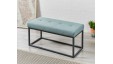 SALE Frankfurt Shallow Buttoned : Metal Bench