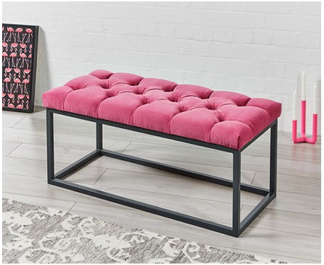 Frankfurt Deep Buttoned : Metal Bench