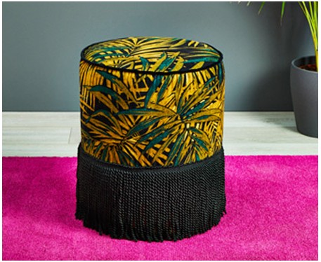 Camden Grande Fringe : Drum Stool with Fringe