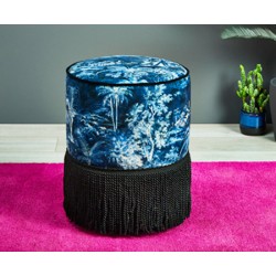 Camden Grande Fringe : Drum Stool with Fringe