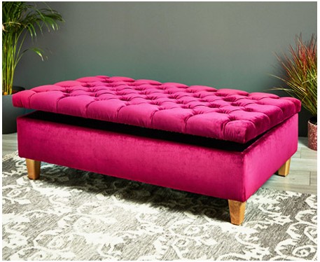 Lexington Storage : Deep Buttoned Storage Ottoman