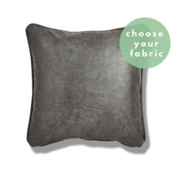 Leather/Idaho Fabric : Square Piped Cushion