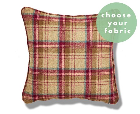 Leather/Idaho Fabric : Square Piped Cushion