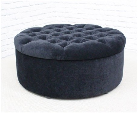 Capri Two : Medium Circular Buttoned Footstool