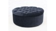 Capri Two : Medium Circular Buttoned Footstool