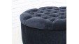 Capri Two : Medium Circular Buttoned Footstool