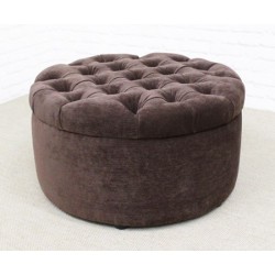 Capri Two : Medium Circular Buttoned Footstool