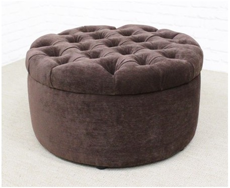 Capri Two : Medium Circular Buttoned Footstool