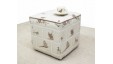 Cube Footstool with Piping