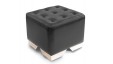 Buttoned Cube Pouffe