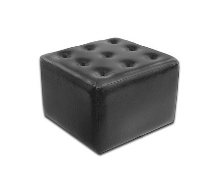 Buttoned Cube Pouffe