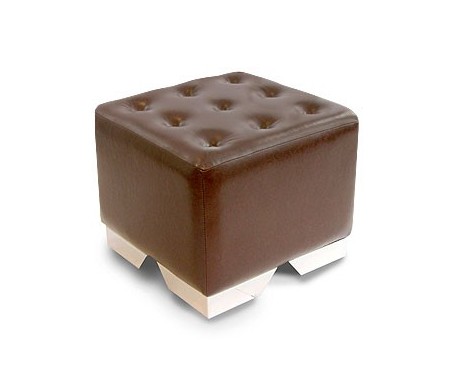 Buttoned Cube Pouffe