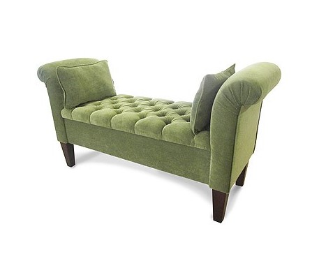 Deep Buttoned Scroll Bench