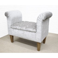 Deep Buttoned Scroll Bench