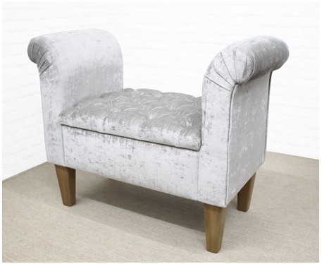 Deep Buttoned Scroll Bench