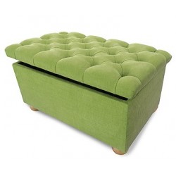 Deep Buttoned Storage Ottoman