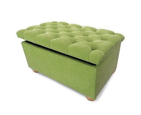 Deep Buttoned Storage Ottoman
