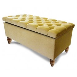 Deep Buttoned Storage Ottoman