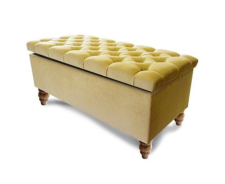 Deep Buttoned Storage Ottoman