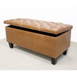 Deep Buttoned Storage Ottoman