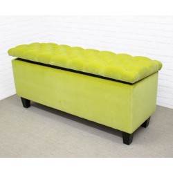 Deep Buttoned Storage Ottoman