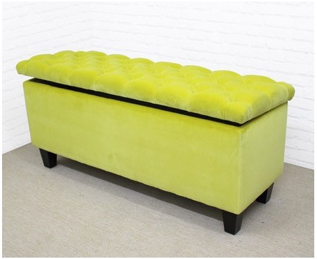 Deep Buttoned Storage Ottoman